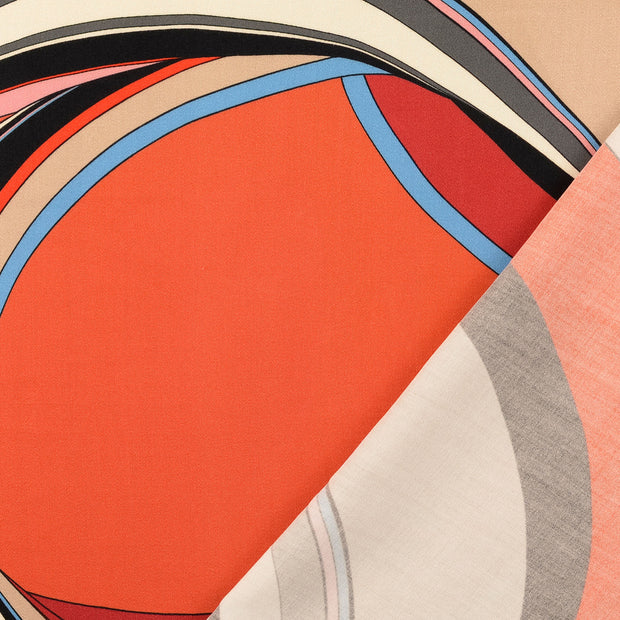 Viscose Satin fabric Multicolor digital printed 