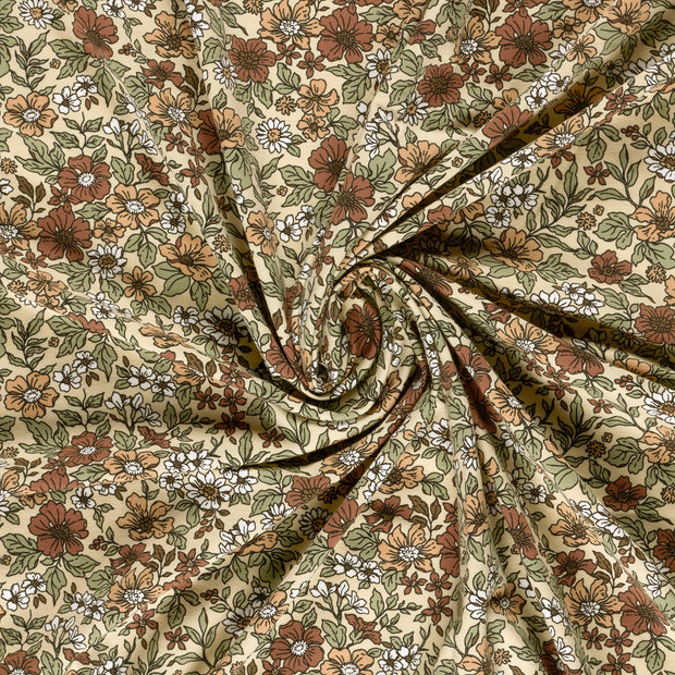 Jersey fabric Beige printed 