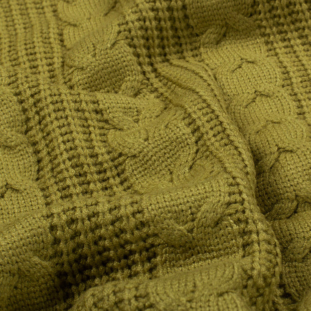 Heavy Knit tissu Unicolore Vert Citron