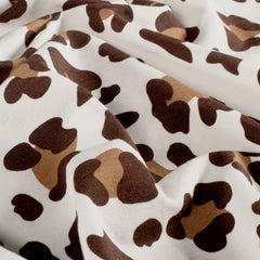 French Terry digital printed Leopards Off White