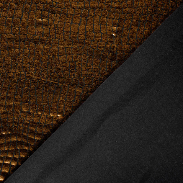Lamé tela Cocodrilos Bronce