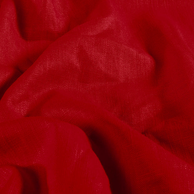 Linen fabric Unicolour Dark Red