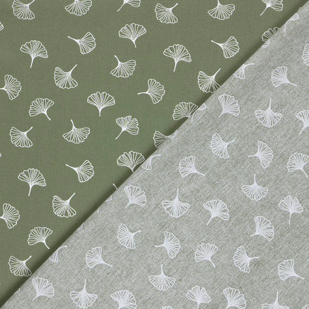 Cotton Poplin fabric Leaves printed 