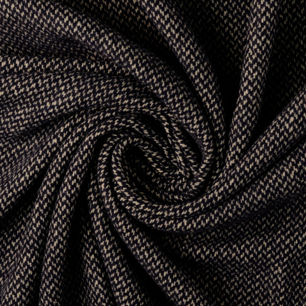 Wool Boucle fabric Navy 