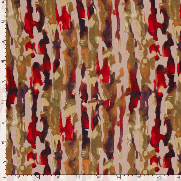 Viscose Nylon Ottoman fabrik Blumen Altrosa