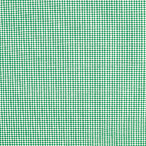 Cretonne fabric Checks Apple Green