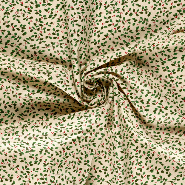 Canvas fabric Off White printed 