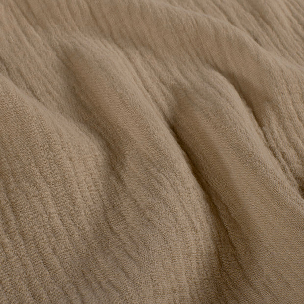 Muslin GOTS organic fabric Unicolour Taupe Grey