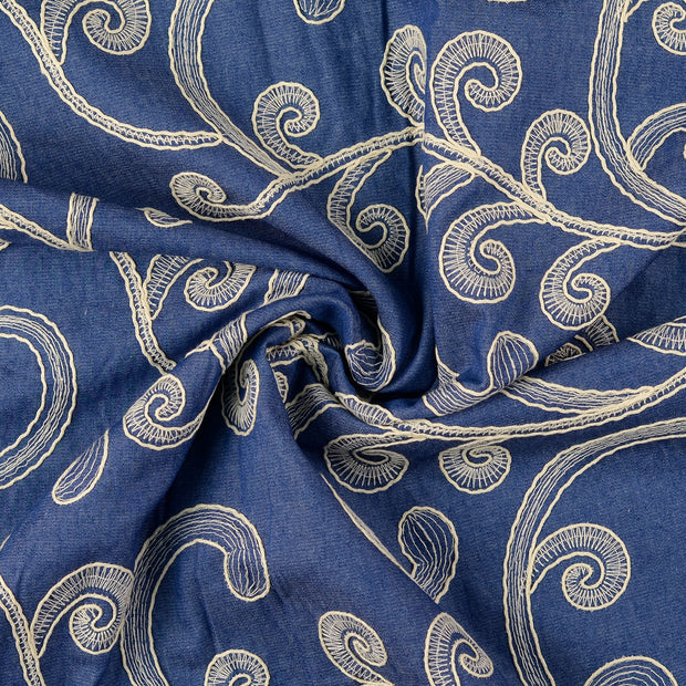 Cotton Poplin fabric Indigo 