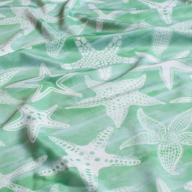 Swimwear Jersey UPF50 Recycled fabric Stars Mint