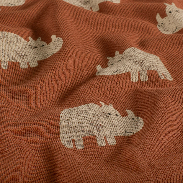 Terry Crepe fabric Rhino Old Pink