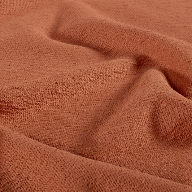 Terry Crepe fabric Unicolour Redwood