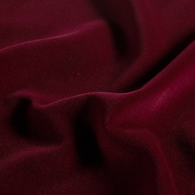 Velours tissu Unicolore Bordeaux