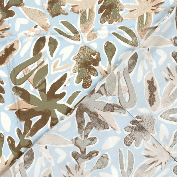 Viscose Poplin fabrik Blumen digital bedruckt 
