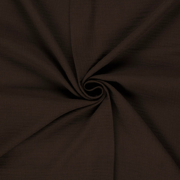 Muslin fabric Dark Brown 