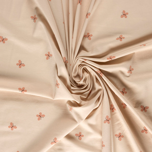 Jersey tissu Nude imprimé 