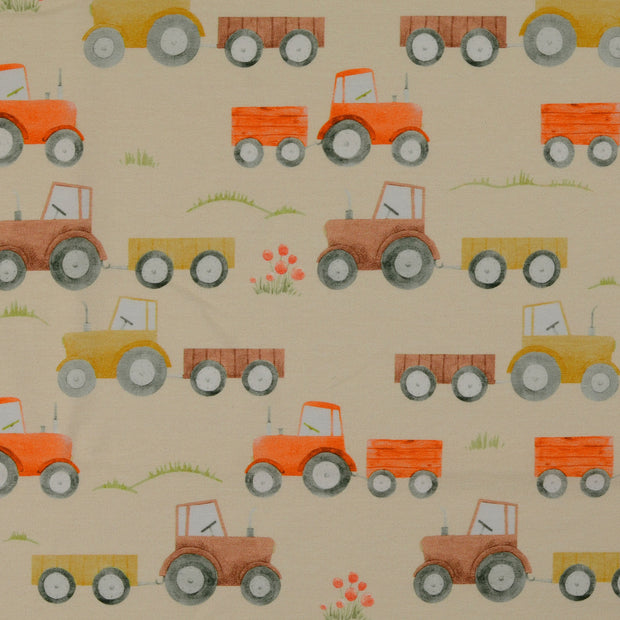 Jersey fabric Tractors 