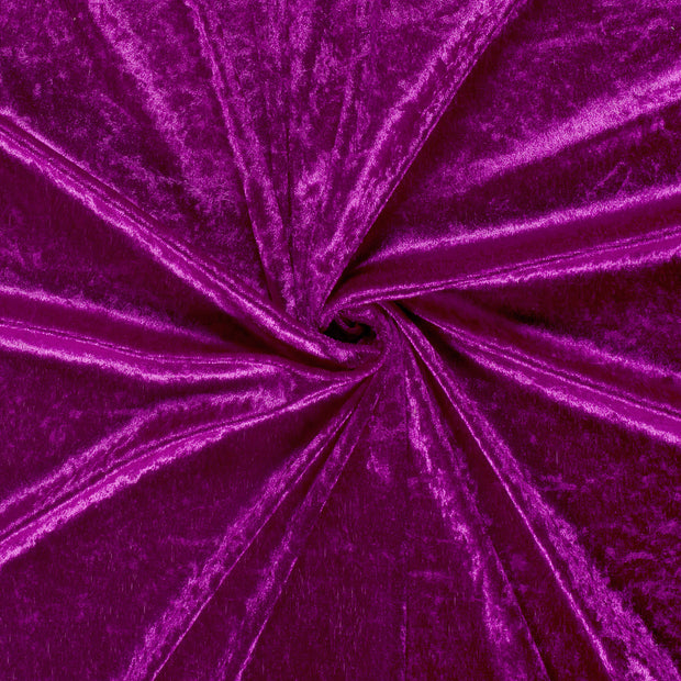 Velours fabrik Fuchsia crushed 