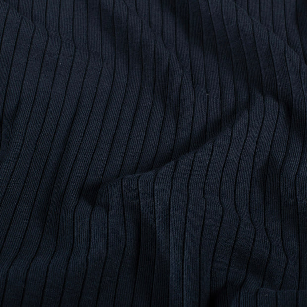 Rib Jersey fabric Unicolour Navy