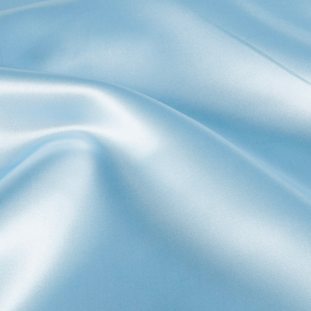 Satin tissu Unicolore Bleu bébé