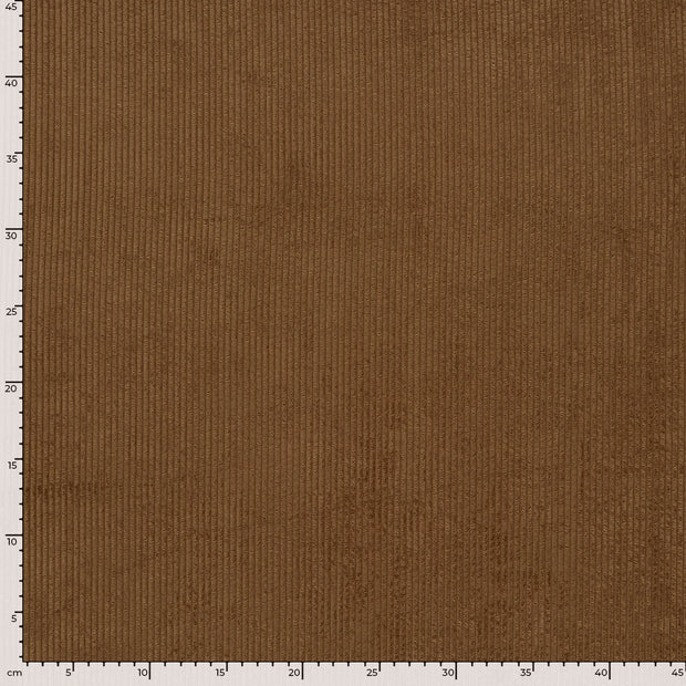 Corduroy 4.5w fabric Unicolour Brown