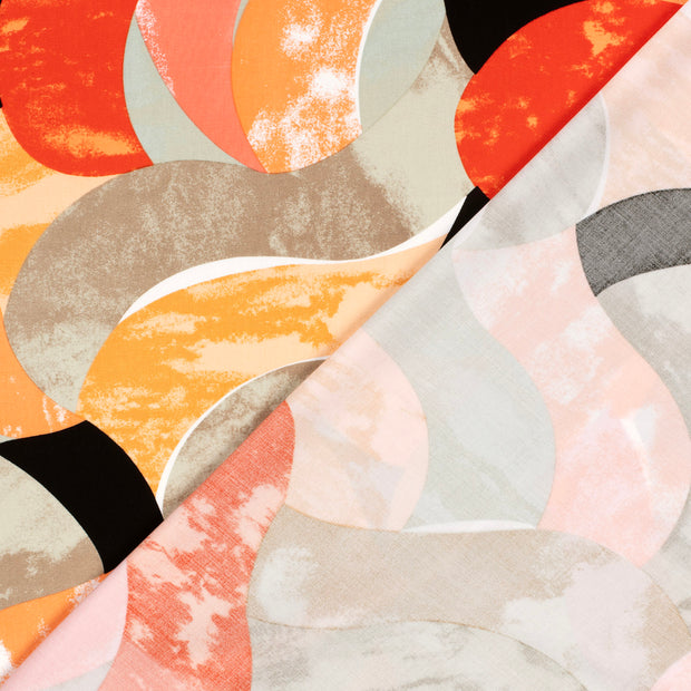 Bamboo Poplin fabric Abstract printed 