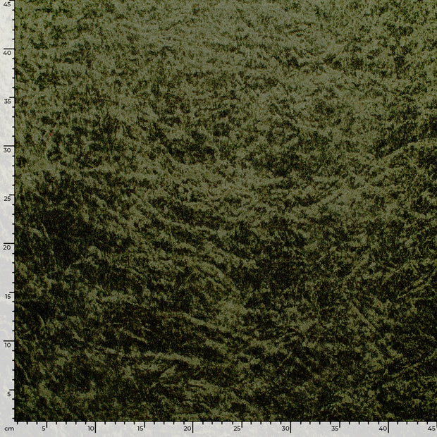 Velours fabric Unicolour Khaki Green