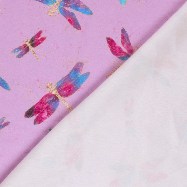 Jogging fabric Dragonflies digital printed 