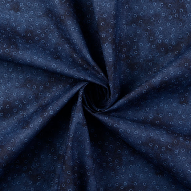 Katoen Poplin stof Marine 