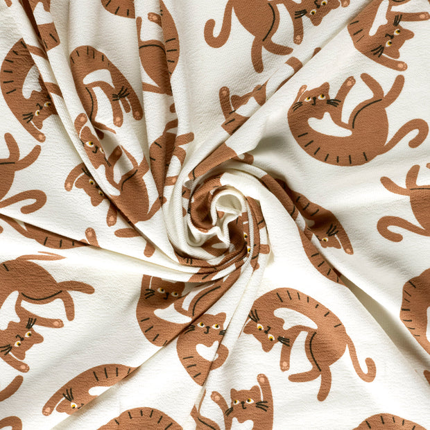Terry Crêpe tissu Blanc cassé 