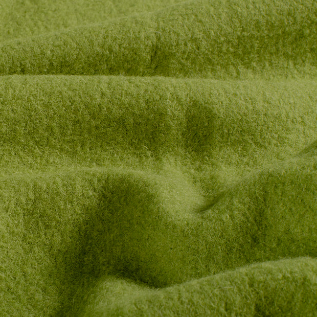 Wool Boucle fabric Unicolour Olive Green