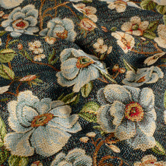 Gobelin jacquard Flores Índigo