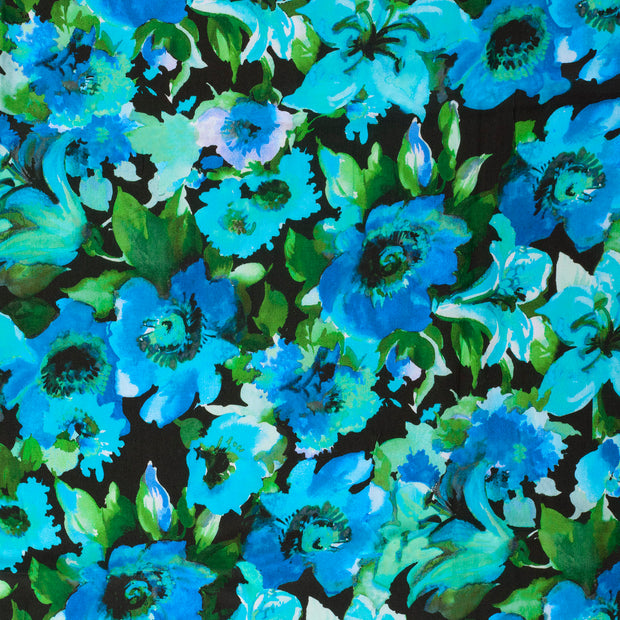 Viscose Satin tissu Cobalt 