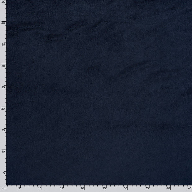 Coral Fleece fabric Unicolour Navy