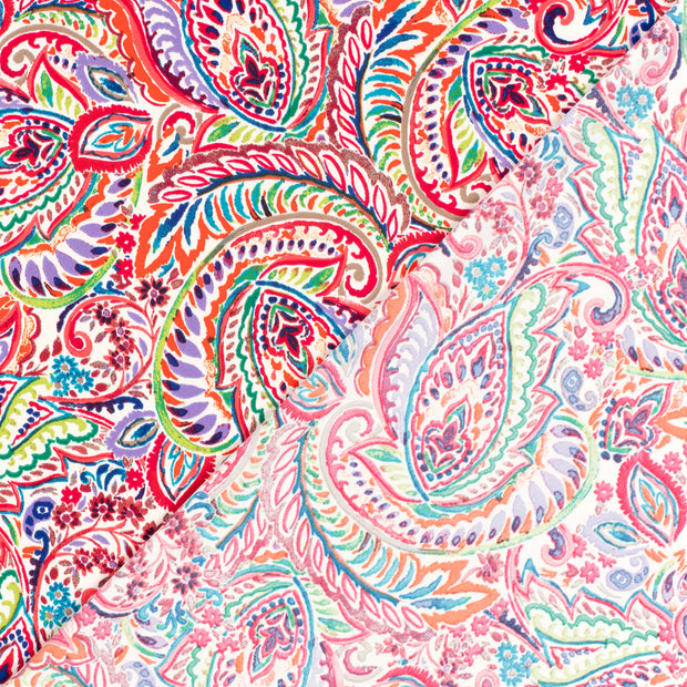 Twill Stretch fabric Paisley printed 