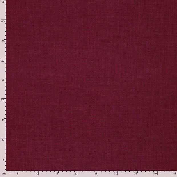Muslin fabric Unicolour Bordeaux