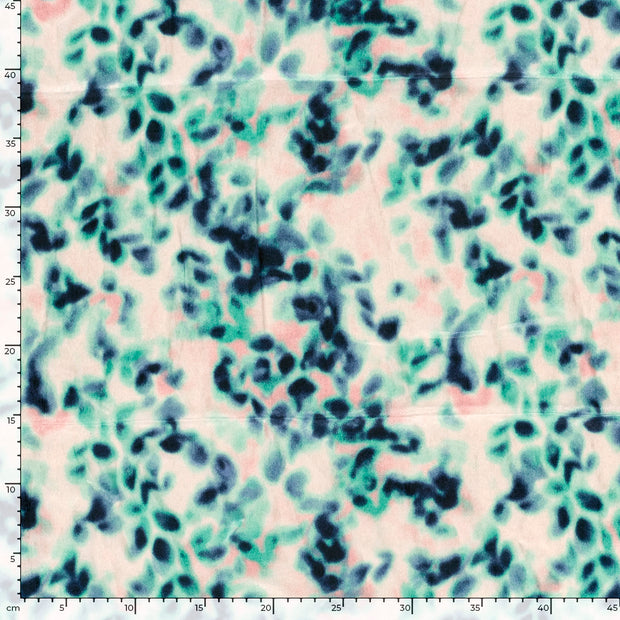 Satin Velvet fabric Abstract Dark Mint