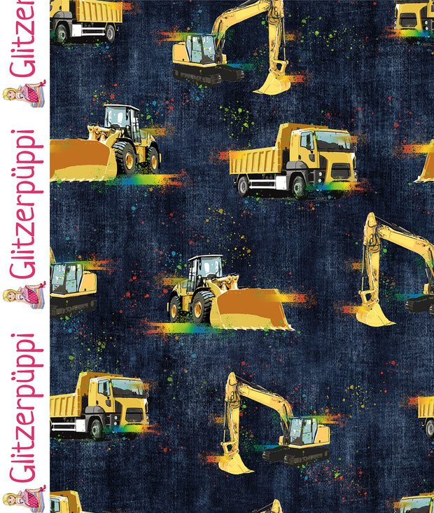 Jersey fabric Vehicles Navy