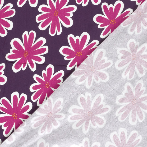 French Terry fabric Flowers brushed and digital printed 