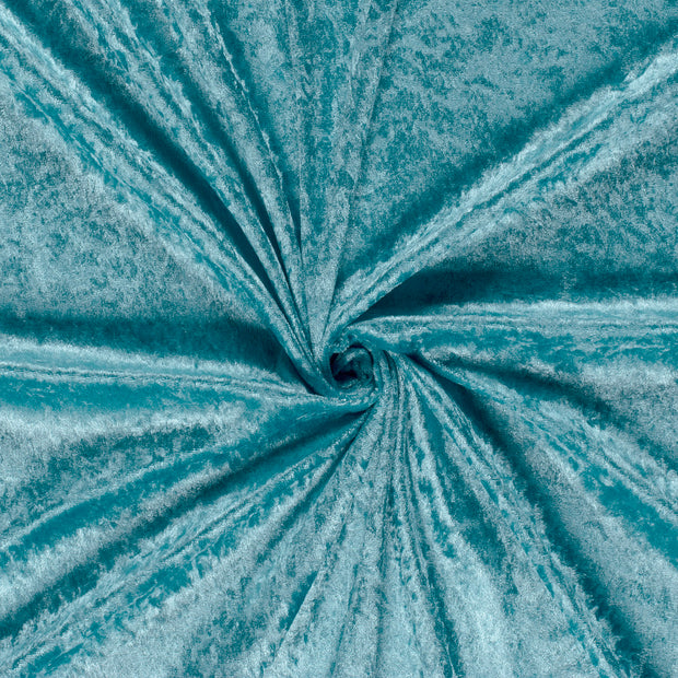Velours fabric Aqua crushed 