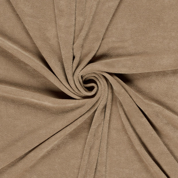 Stretch terry fabric Camel 