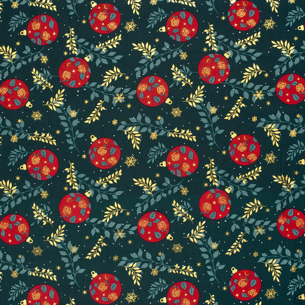 Cotton Poplin fabric Dark Green 