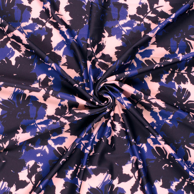 Swimwear Jersey UPF50 Recycled fabric Navy digital printed 