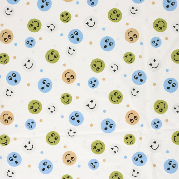 Jersey fabric Emoticons digital printed 