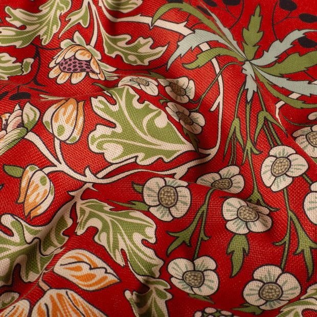 Panama stof Bloemen Rood