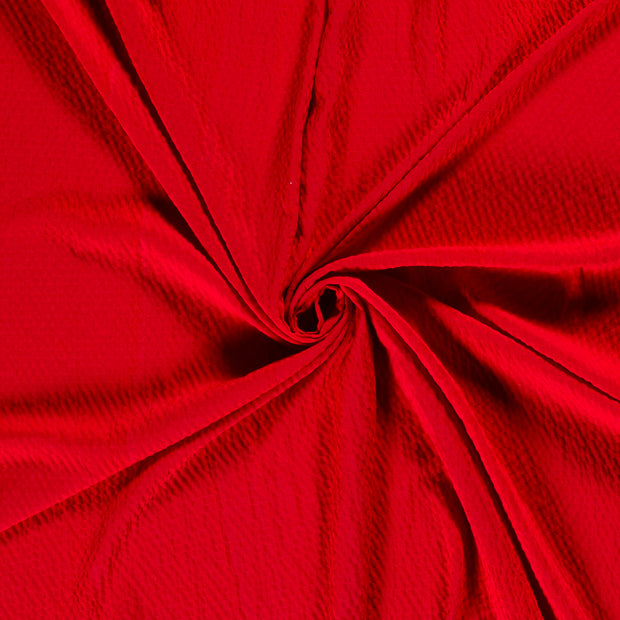Viscose Bubble fabrik Rot bedruckt 