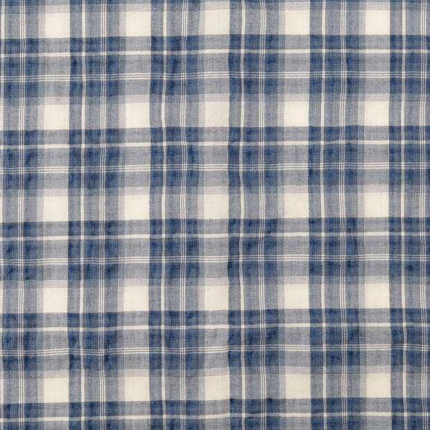 Tablecloth fabric Checks Light Blue