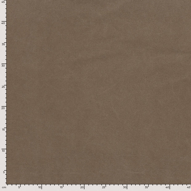 Canvas fabric Unicolour Taupe Grey