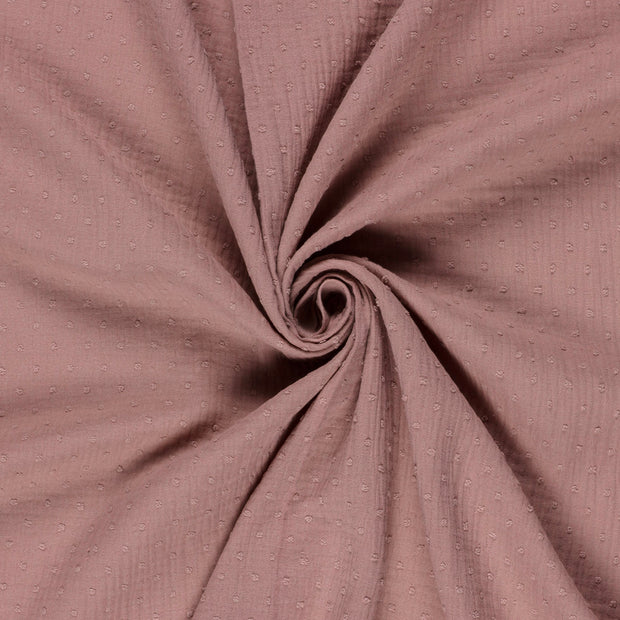 Muslin fabric Mauve dobby 