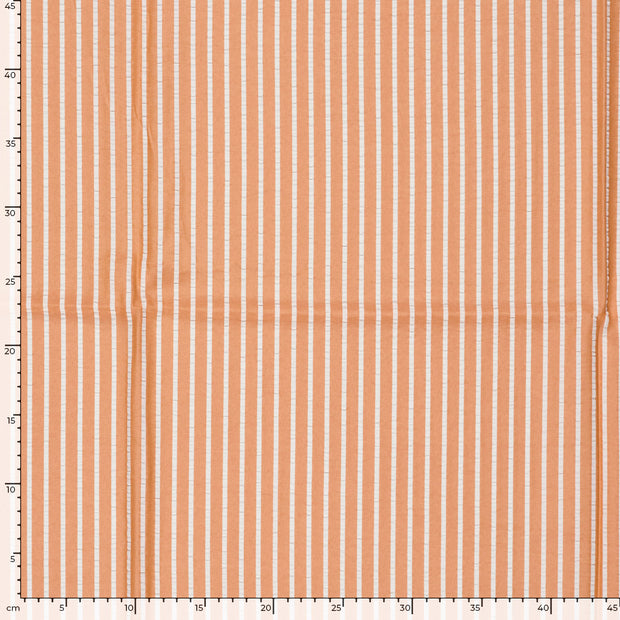 Seersucker stof Strepen Oranje